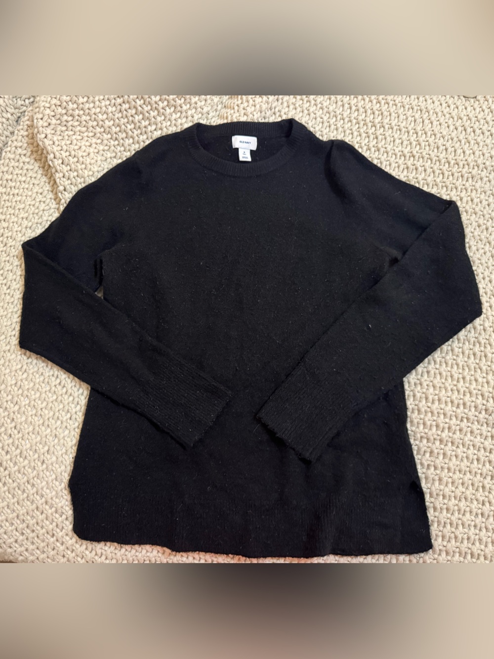 Old Navy Black Crewneck Sweater - Lightweight Knit